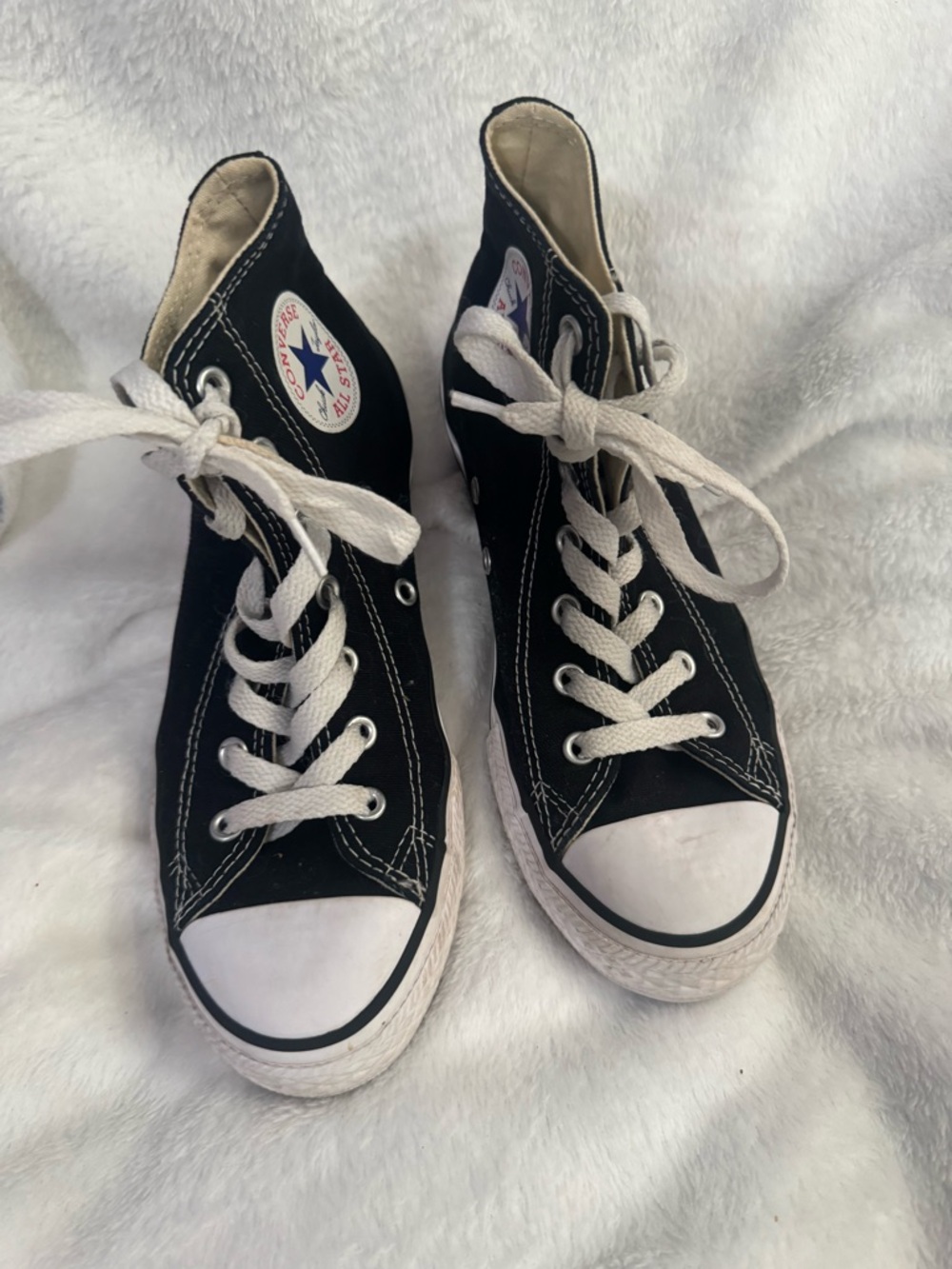 Converse Black and White Kids High Top Sneakers